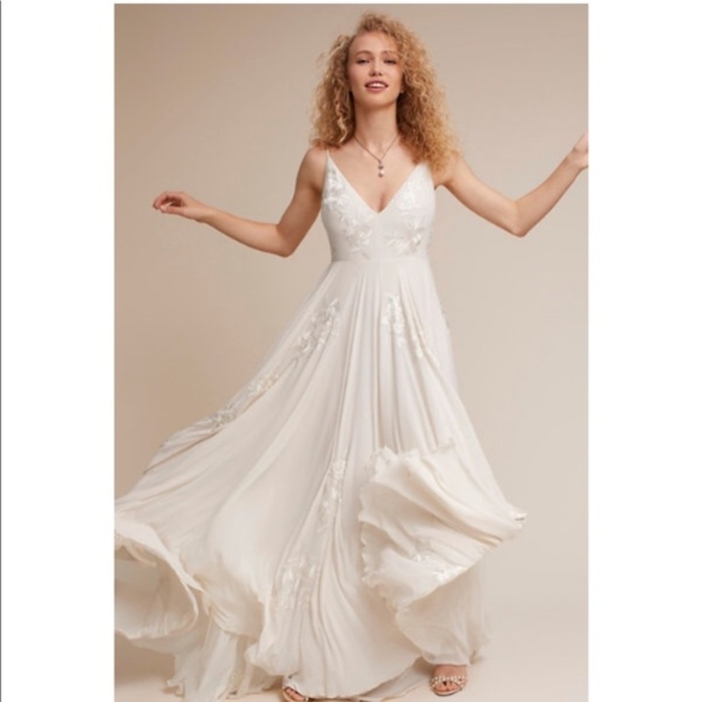 BHLDN Bonaire Dreams of You Wedding Gown Size 0 - Picture 4 of 16